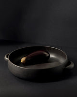 Stoneware Serving Plate with Handles Serving Platters and Trays GHARYAN Stoneware Matte Black 