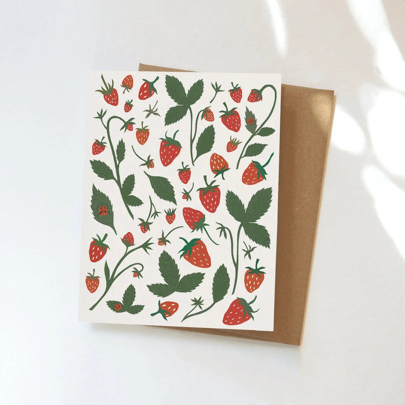 Strawberries Greeting Card Greeting Card Elana Gabrielle 