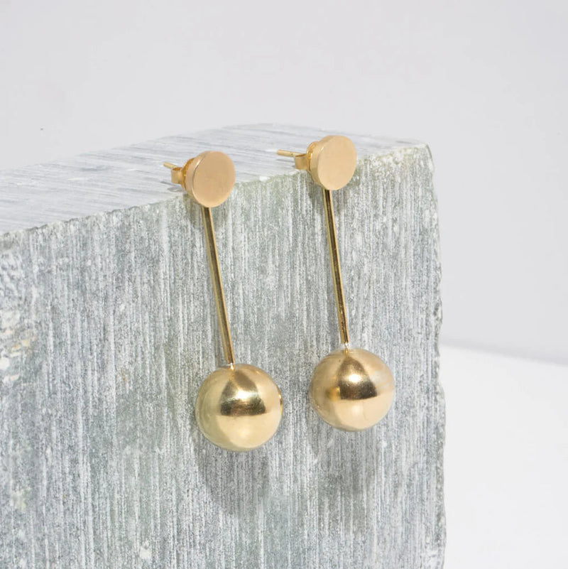 Strength Pendulum Earrings Earrings Mulxiply Brass 