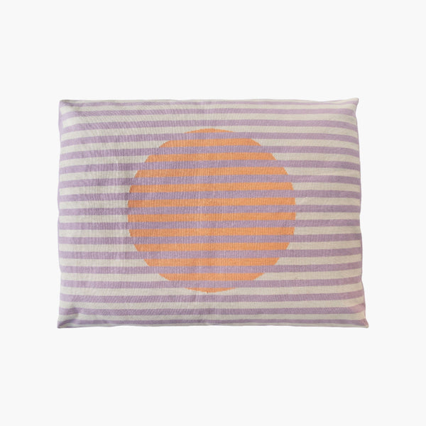 Striped Cotton Dog Bed Floor Pillows Leah Singh Lilac 