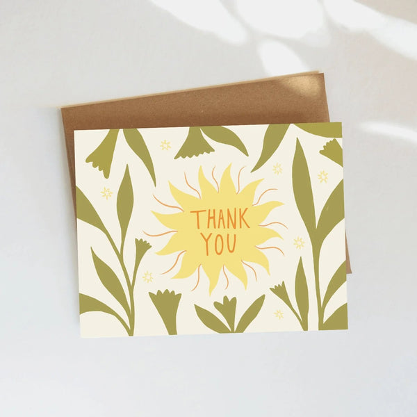 Sunshine Thank You Greeting Card Greeting Card Elana Gabrielle 