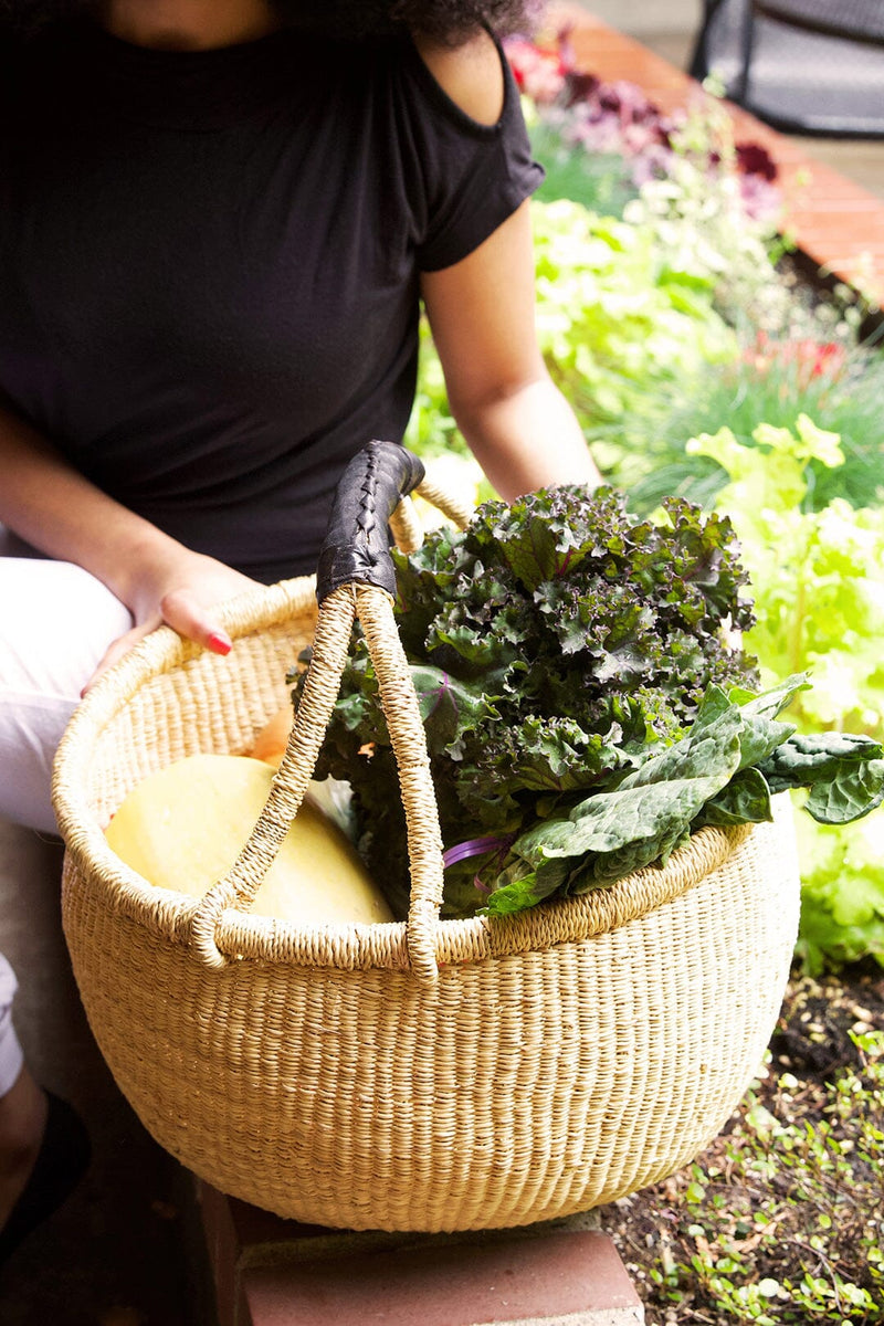 Swahili African Modern Basic Bolga Farmer's Market Shopper Basket Swahili African Modern 