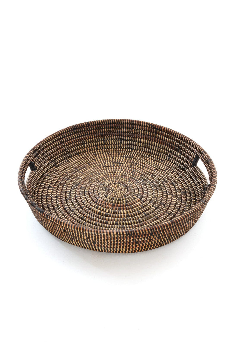 Swahili African Modern Set of Three Black Nesting Trays Swahili African Modern 