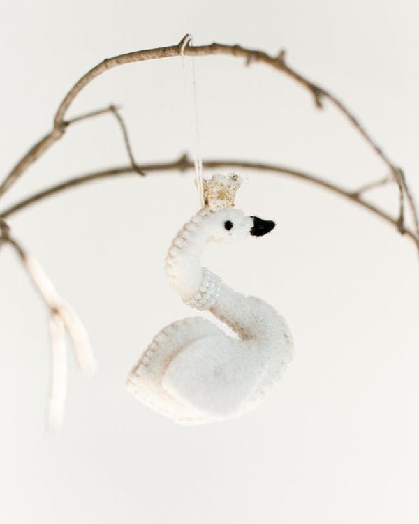 Swan Princess Felt Ornament