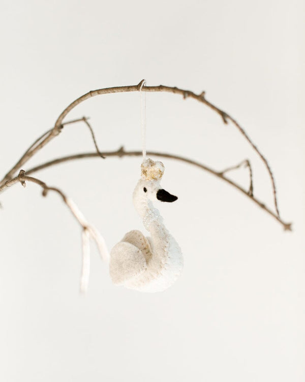 Swan Princess Felt Ornament