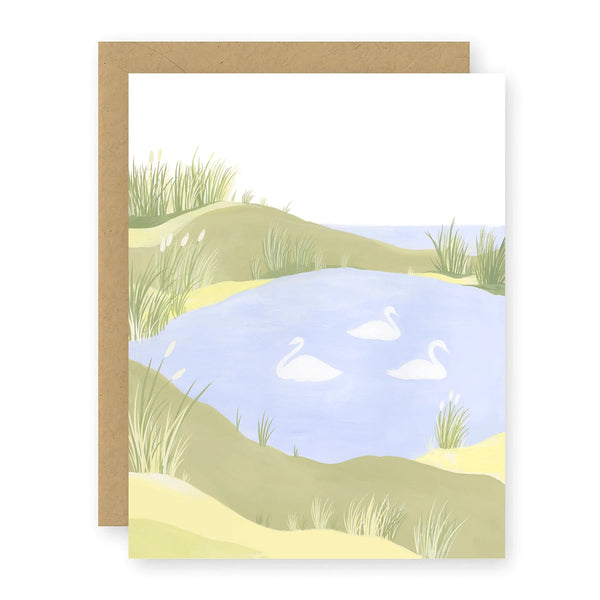 Swans Greeting Card Greeting Card Elana Gabrielle 