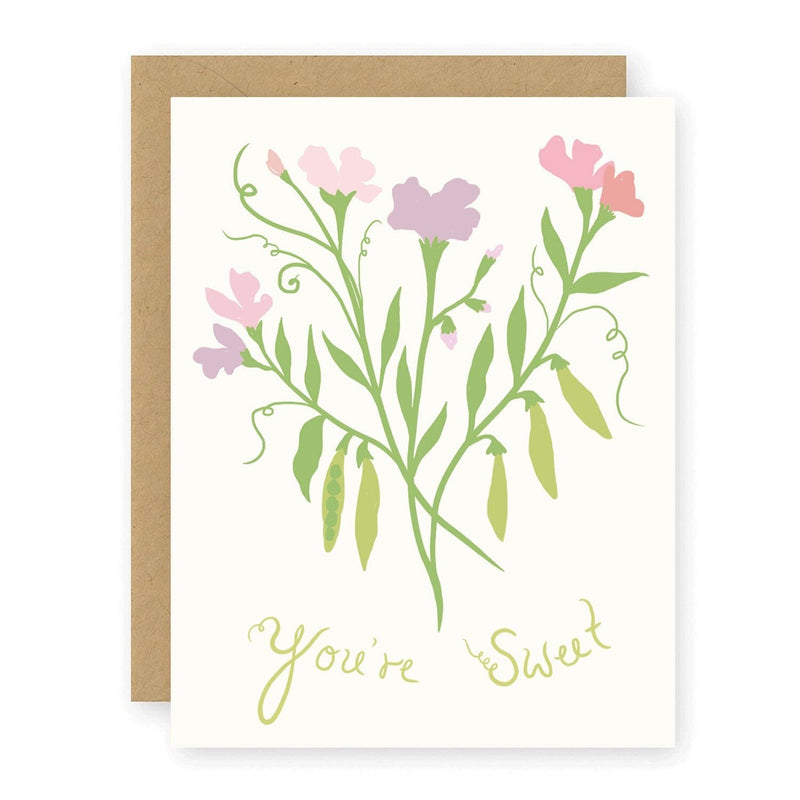 Sweet Pea Greeting Card Greeting Card Elana Gabrielle 