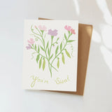 Sweet Pea Greeting Card Greeting Card Elana Gabrielle 