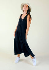 Teresa Tiered Tank Dress Maxi Dresses Poplinen 