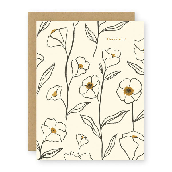 Thank You ~ Flowers Greeting Card Greeting Card Elana Gabrielle 