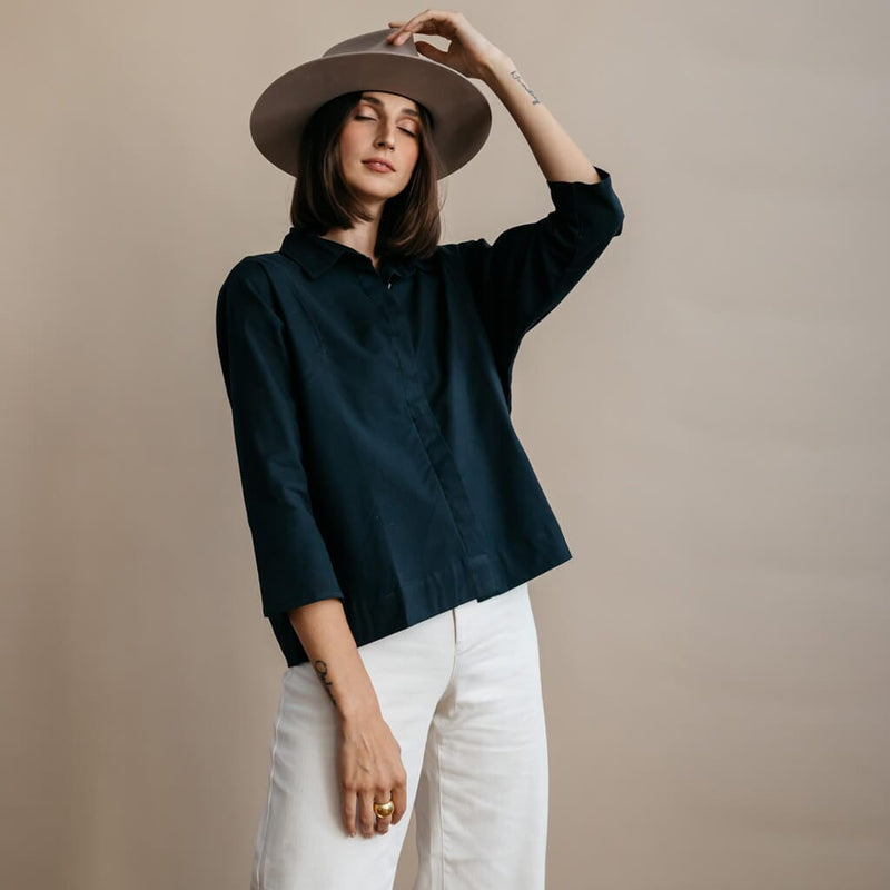 The Cotton Boxy Shirt Women's Shirts, Tops and Tees Mulxiply 