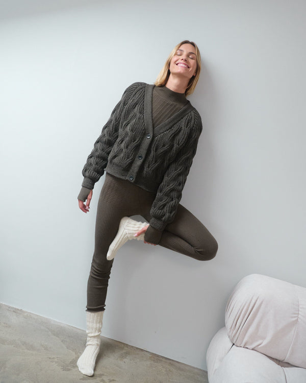 The Knotty Ones Vandenė: Nettle Merino Wool Leggings Merino Wool Leggings The Knotty Ones 