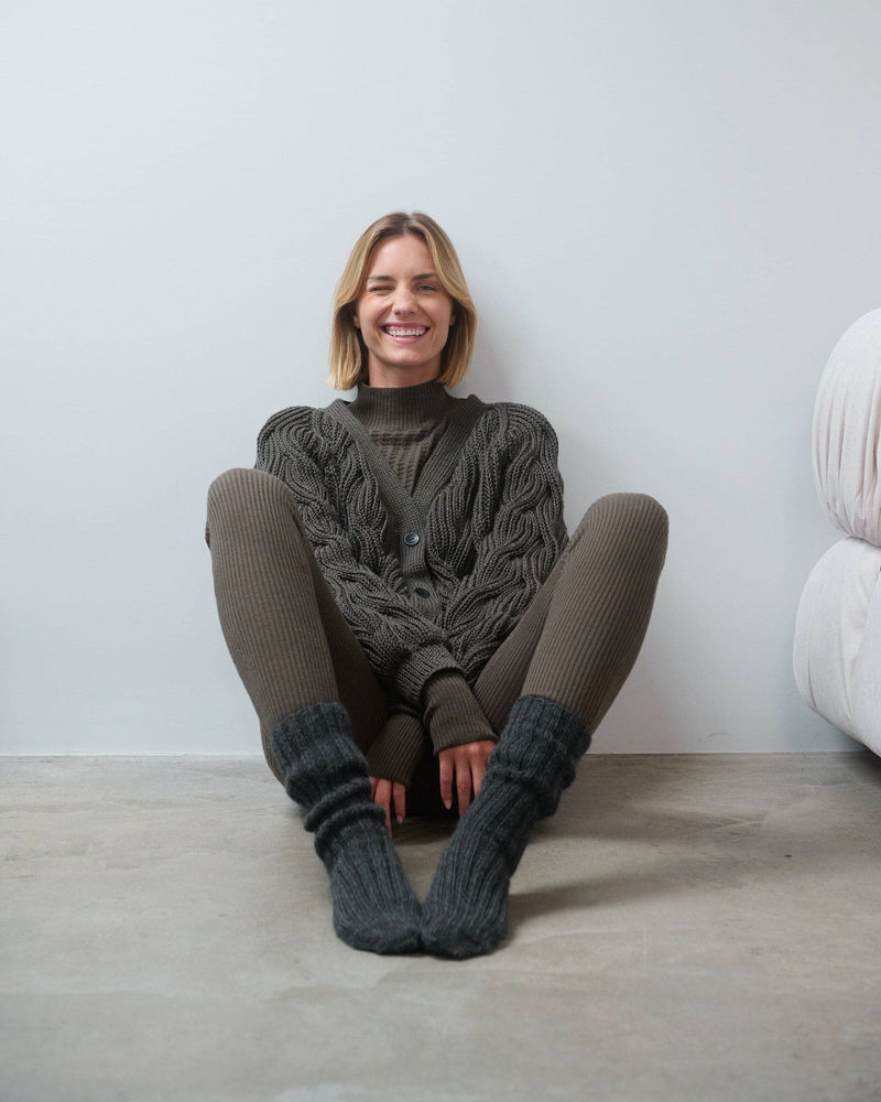 The Knotty Ones Vandenė: Nettle Merino Wool Leggings Merino Wool Leggings The Knotty Ones 