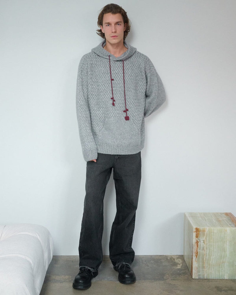 The Knotty Ones Žilvinas: Fog Grey Merino Wool Hoodie Merino Wool Hoodie The Knotty Ones 