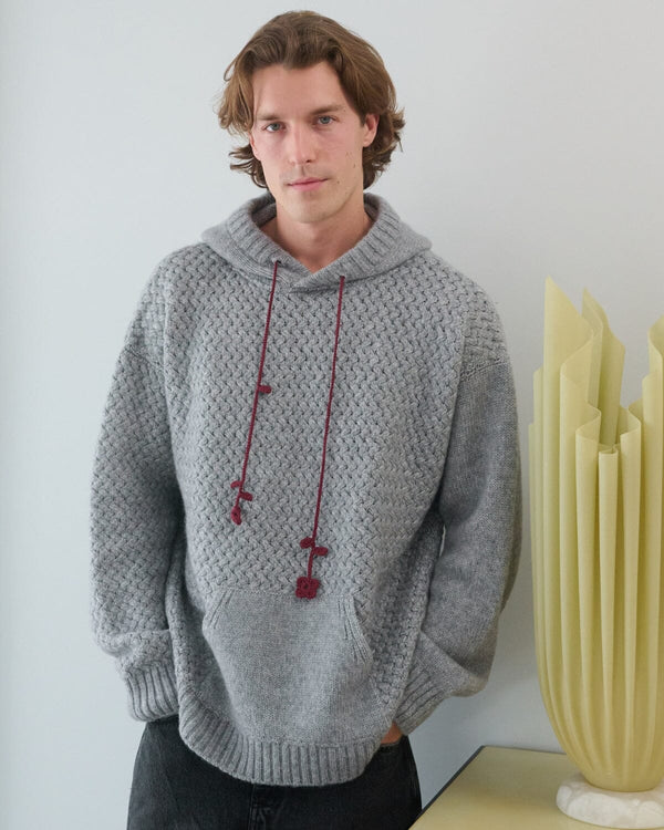 The Knotty Ones Žilvinas: Fog Grey Merino Wool Hoodie Merino Wool Hoodie The Knotty Ones 