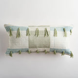 Tolima Lumbar Pillow Cover Lumbar Pillows Zuahaza Cielo Blue and Sage Green 