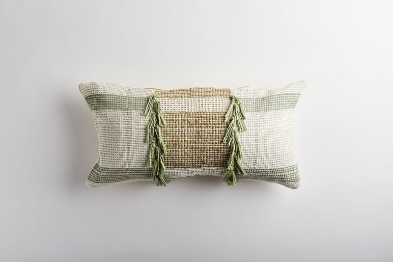 Tolima Lumbar Pillow Cover Lumbar Pillows Zuahaza Sage and Olive Green 