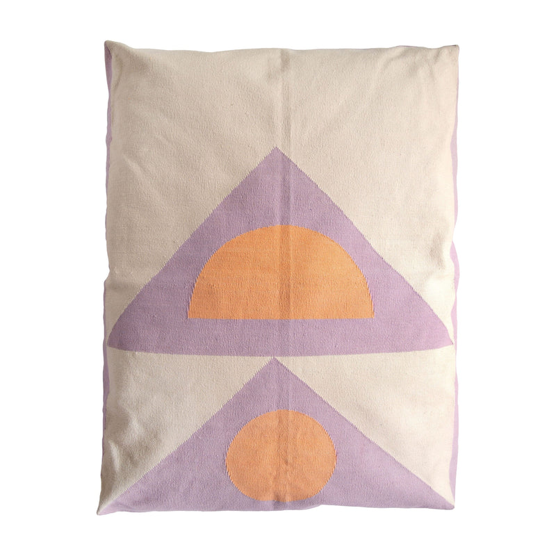 Triangles Cotton Dog Bed Floor Pillows Leah Singh Lilac 