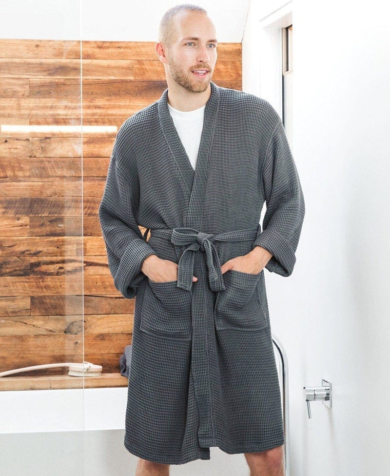 Unisex Bamboo Waffle Robe Robes Ettitude 