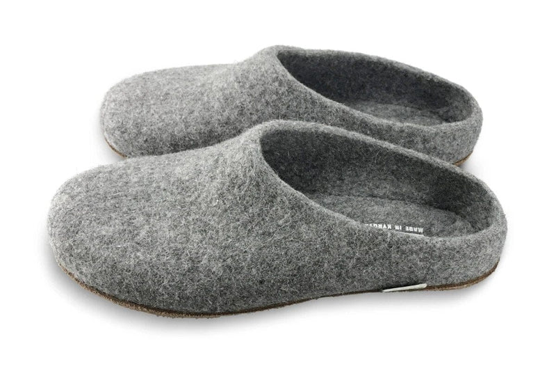 Unisex Molded Sole Low Back Wool Slippers