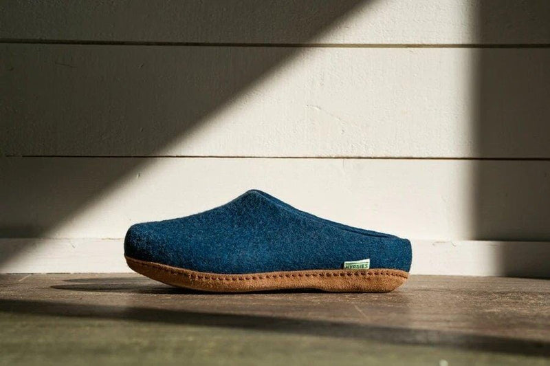 Unisex Molded Sole Low Back Wool Slippers