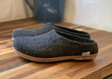 Unisex Molded Sole Low Back Wool Slippers