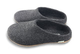 Unisex Molded Sole Low Back Wool Slippers