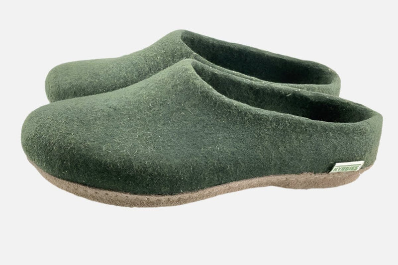 Unisex Molded Sole Low Back Wool Slippers