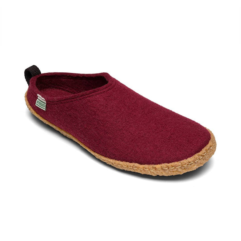 Unisex Outdoor Wool Slides with Rubber Sole