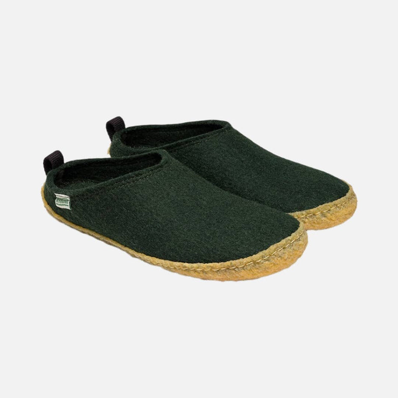 Unisex Outdoor Wool Slides with Rubber Sole