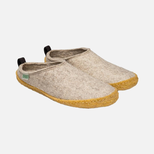 Unisex Outdoor Wool Slides with Rubber Sole