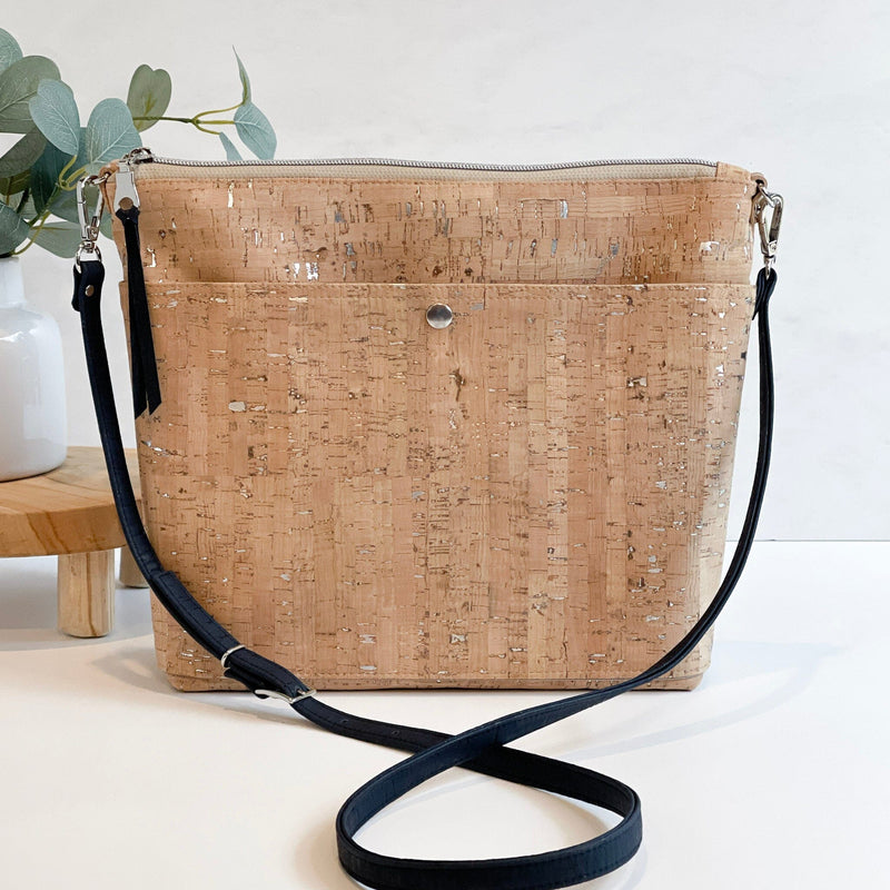 Visionary Cork Crossbody Bag Crossbody Bags Carry Courage Silver Small 