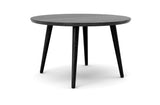 Voya Round Dining Table Dining Tables Medley Black Oak 48" 