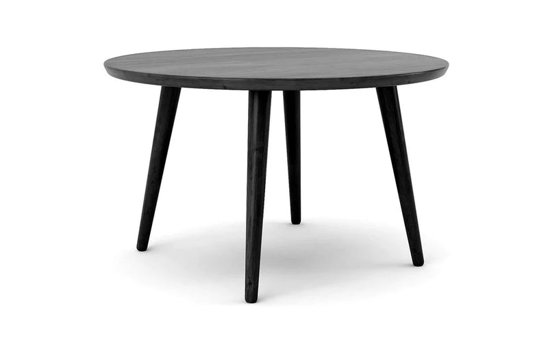 Voya Round Dining Table Dining Tables Medley Black Oak 48" 