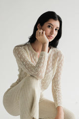 Wara Crop Alpaca Wool Cardigan