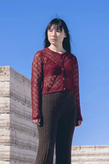 Wara Crop Alpaca Wool Cardigan