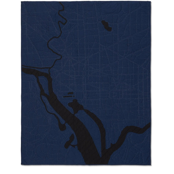 Washington DC Map Throw Quilt