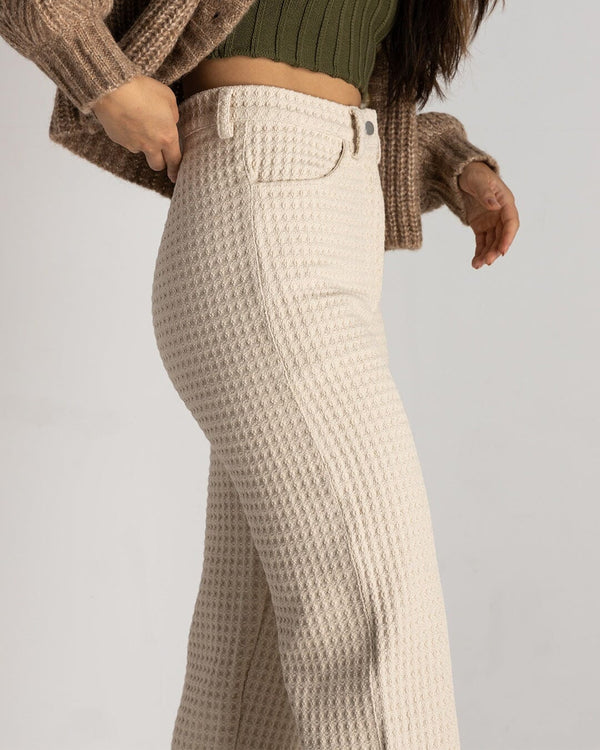 Waffle Cropped Top And Flare Trouser Set - Buy Fashion Wholesale in The UK