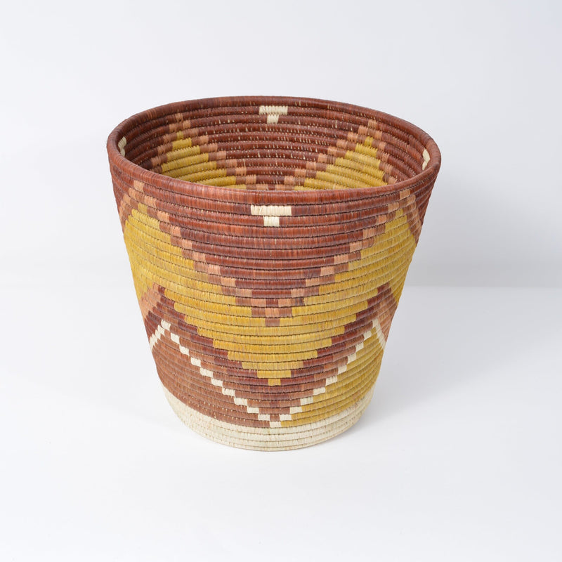 Wide Zig Zag Cultivate Bucket Basket Storage Baskets Maadili Collective 