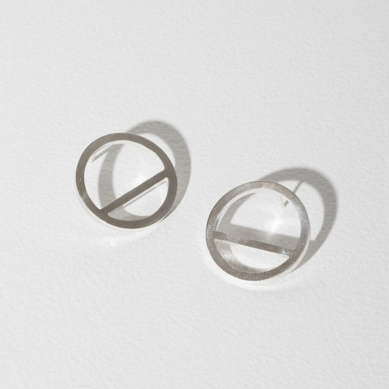 Wink Circle Earrings Earrings Mulxiply Sterling Silver 