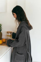 Women's Snuggle Waffle Linen Bathrobe