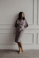 AmourLinen Linen bathrobe Midnight Linen pants AmourLinen 