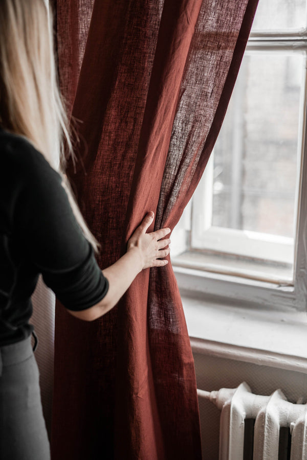 AmourLinen Rod pocket linen curtain Linen curtains AmourLinen 