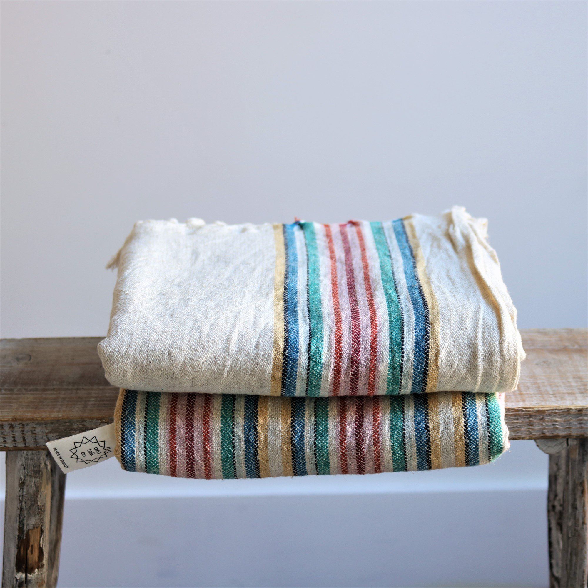 Multi-Color Handloom Turkish - Hand Towel - The Cozy Throw