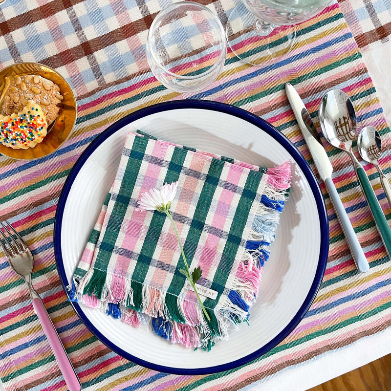 Archive New York Lola Plaid Party Napkin Kitchen Archive New York 