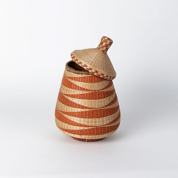 Azizi Life Teardrop Basket Traditional Baskets Azizi Life Rust + Natural 