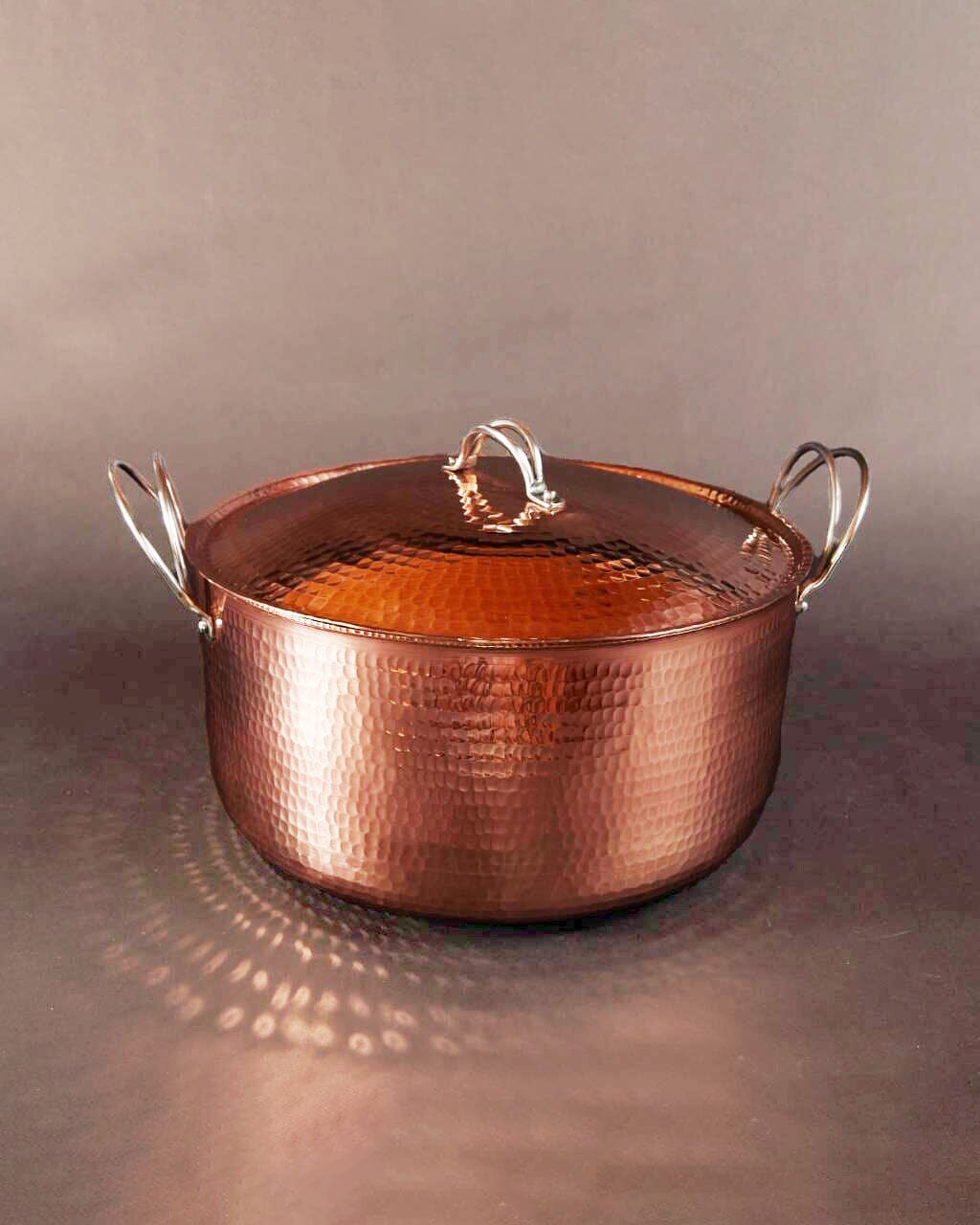 Sertodo Charger Plate 12 inch Round Hammered Copper