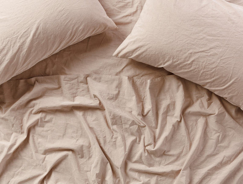 Crinkled Percale Sheet Set
