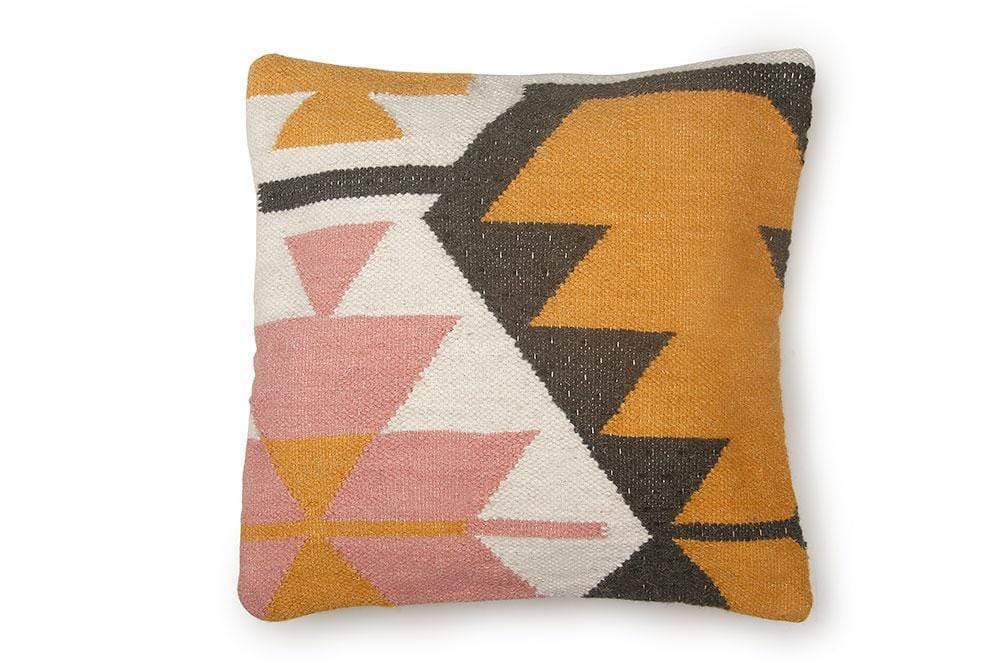 Handwoven hemp pillow green pink yellow , Decorative Kilim pillow cove -  Kilim Pillow Store