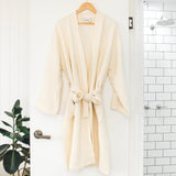 Ettitude Bamboo Lyocell Waffle Bathrobe Bath Ettitude Ecru S 